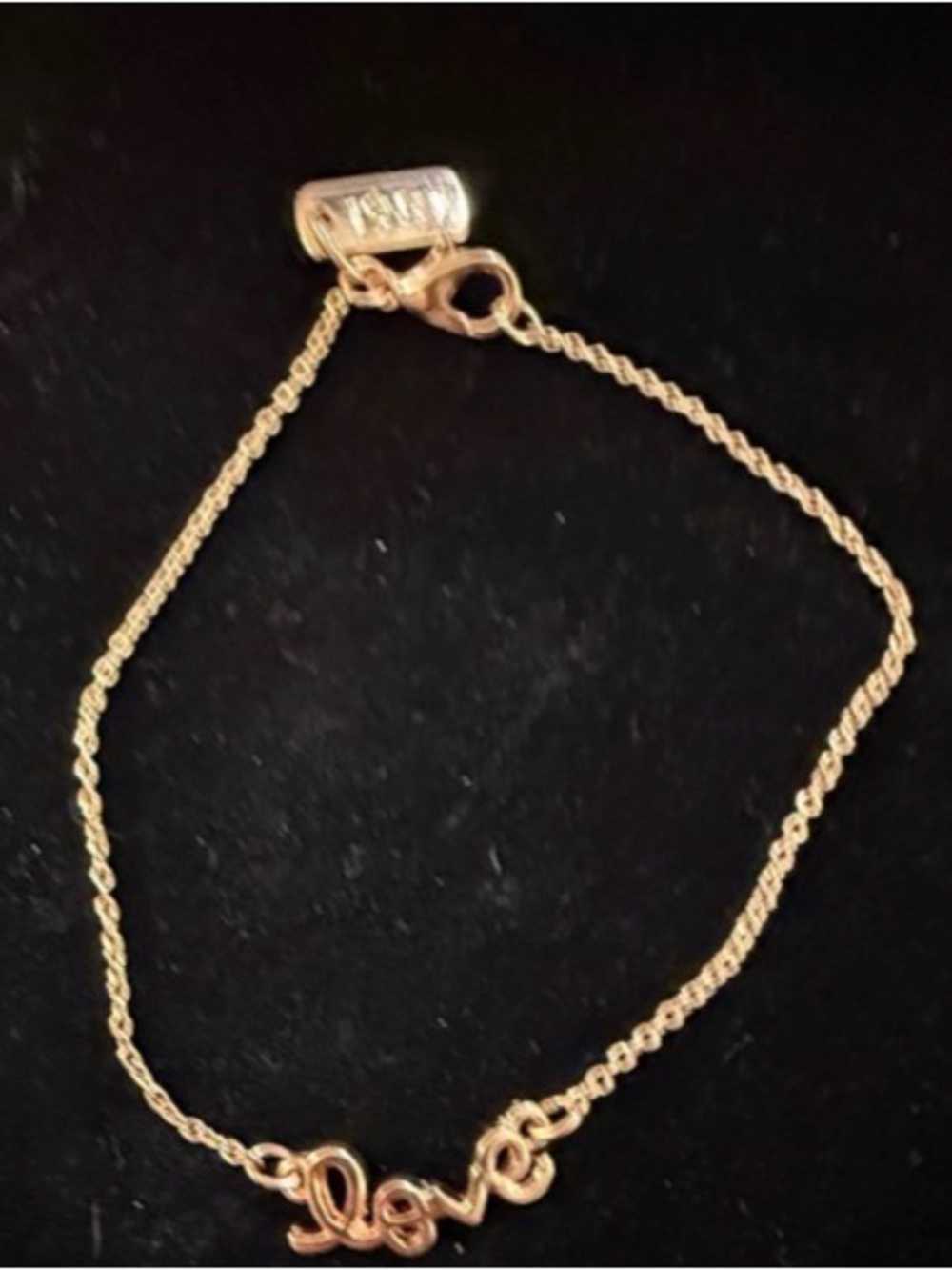 New Aero 1987 Rose Gold 'Love' Script Bracelet or anklet